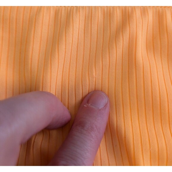 Xhilaration Bikini Bottoms XL Junior's Orange Ribbed Tie String Cheeky Cut - Picture 3 of 7